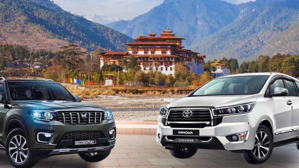 innova crysta car rental in bhutan